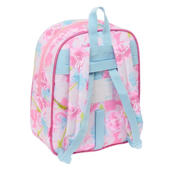 School Bag Barbie Painterly Pink Sky blue 22 x 27 x 10 cm