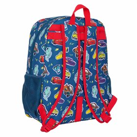 School Bag Cars Racing Navy Blue 33 x 42 x 14 cm