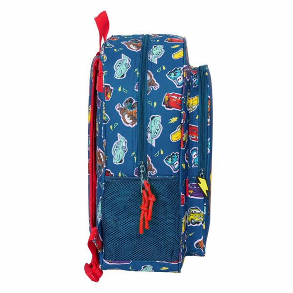 School Bag Cars Racing Navy Blue 33 x 42 x 14 cm
