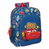 School Bag Cars Racing Navy Blue 32 x 38 x 12 cm