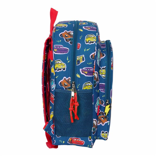 School Bag Cars Racing Navy Blue 32 x 38 x 12 cm