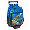School Rucksack with Wheels Hot Wheels Let's race Blue Black 27 x 10 x 67 cm