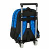 School Rucksack with Wheels Hot Wheels Let's race Blue Black 27 x 10 x 67 cm