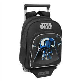 School Rucksack with Wheels Star Wars Rebellion Black 27 x 33 x 10 cm