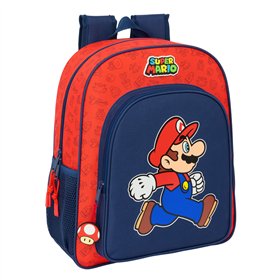 School Bag Super Mario Trick Red Dark blue 32 x 38 x 12 cm