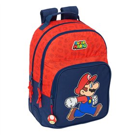 School Bag Super Mario Trick Red Dark blue 32 x 42 x 15 cm