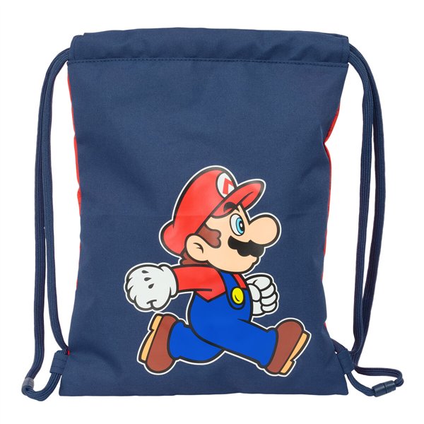 Backpack with Strings Super Mario Trick Red Dark blue 26 x 34 x 1 cm