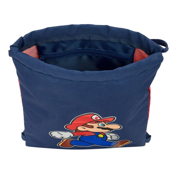 Backpack with Strings Super Mario Trick Red Dark blue 26 x 34 x 1 cm