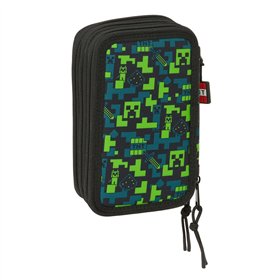 Triple Pencil Case Minecraft Tnt Multicolour 12,5 x 19,5 x 5,5 cm 37 Pieces