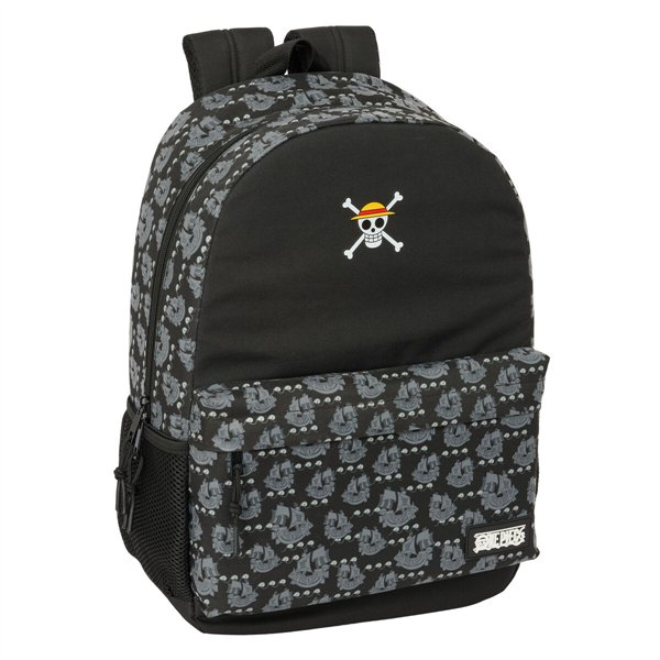 School Bag One Piece Pirates Black 30 x 46 x 14 cm