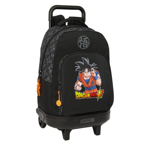 School Rucksack with Wheels Dragon Ball Combat Black 33 x 45 x 22 cm