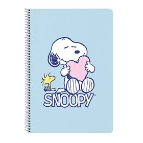 Notebook Snoopy Love Blue A4 80 Sheets