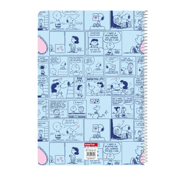 Notebook Snoopy Love Blue A4 80 Sheets