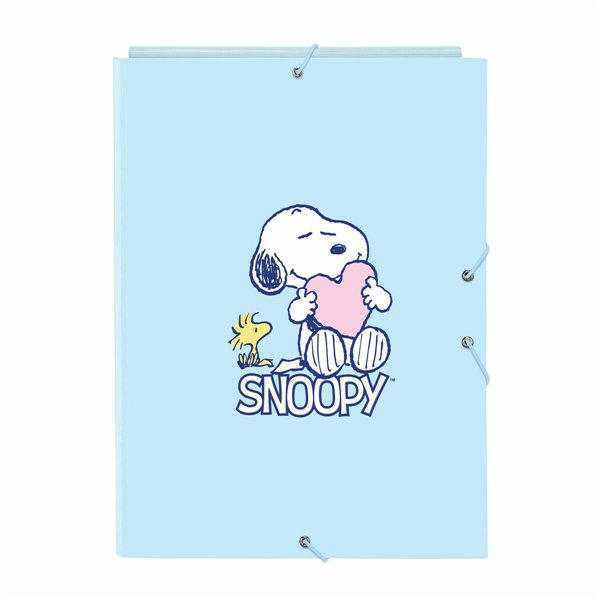 Ring binder Snoopy Love Blue A4 26 x 33.5 x 2.5 cm