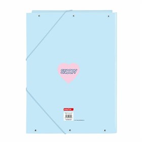 Ring binder Snoopy Love Blue A4 26 x 33.5 x 2.5 cm