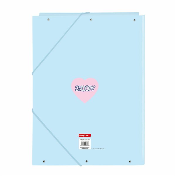 Ring binder Snoopy Love Blue A4 26 x 33.5 x 2.5 cm