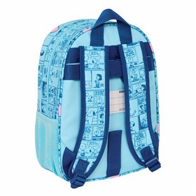 School Bag Snoopy Love Light Blue 26 x 34 x 11 cm