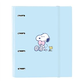 Ring binder Snoopy Love Blue 27 x 32 x 3.5 cm