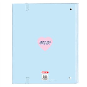 Ring binder Snoopy Love Blue 27 x 32 x 3.5 cm