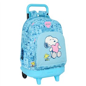 School Bag Snoopy Love Blue 33 x 45 x 22 cm