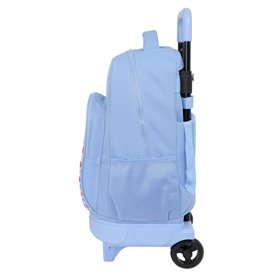 School Bag Smiley Joyful Blue Multicolour 33 x 45 x 22 cm