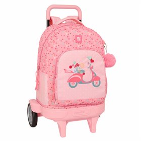 School Rucksack with Wheels Moos Passion Multicolour 33 x 45 x 22 cm