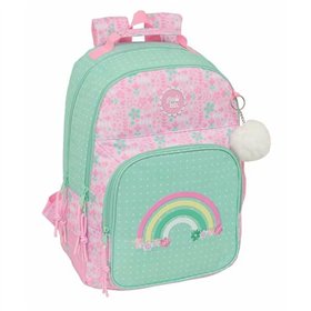 School Bag Glow Lab Amazing Green Pink 32 x 42 x 15 cm