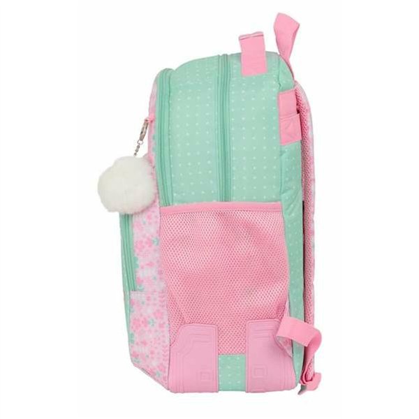 School Bag Glow Lab Amazing Green Pink 32 x 42 x 15 cm