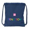Backpack with Strings Benetton Damero Navy Blue 35 x 40 x 1 cm