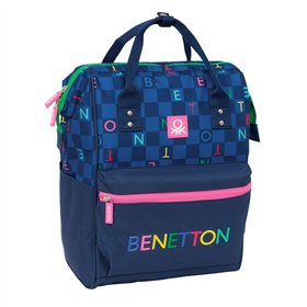 School Bag Benetton benetton Navy Blue 27 x 40 x 19 cm