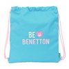 Backpack with Strings Benetton Unique Pink Turquoise 35 x 40 x 1 cm