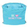 Backpack with Strings Benetton Unique Pink Turquoise 35 x 40 x 1 cm