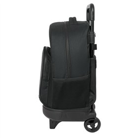 School Rucksack with Wheels Munich Topo Black 33 x 45 x 22 cm