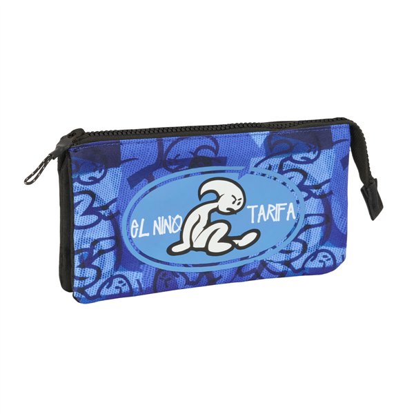 Triple Carry-all El Niño Roller Blue Black 22 x 12 x 3 cm