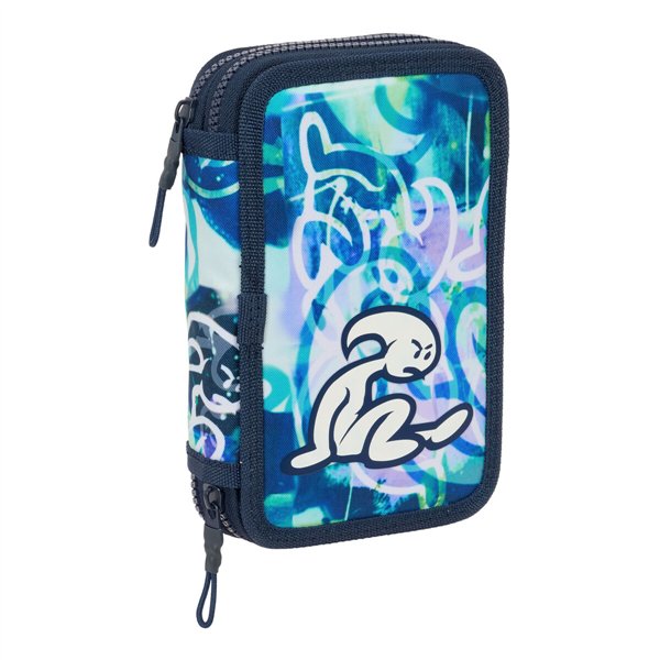 School Case with Accessories El Niño Kook Navy Blue 12,5 x 19,5 x 4 cm 29 Pieces