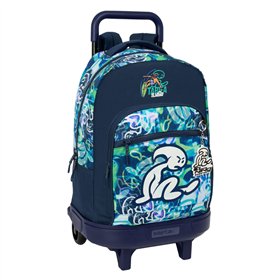 School Rucksack with Wheels El Niño Kook Navy Blue 33 x 45 x 22 cm