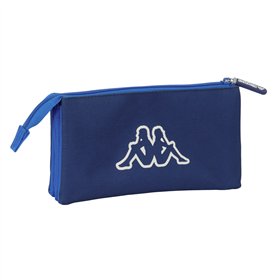 Triple Carry-all Kappa Rain Navy Blue 22 x 12 x 3 cm