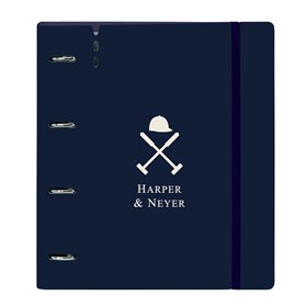 Ring binder Harper & Neyer Navy Blue 27 X 32 X 4 cm