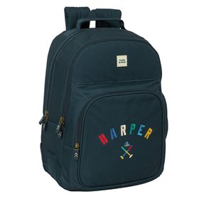 School Bag Harper & Neyer Navy Blue 32 x 42 x 15 cm