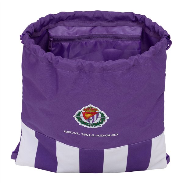 Backpack with Strings Real Valladolid C.F. White Purple 35 x 40 x 1 cm