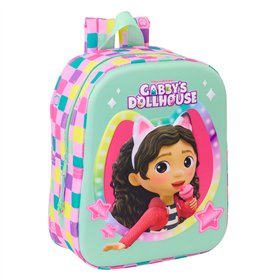 Child bag Gabby's Dollhouse Multicolour 22 x 27 x 10 cm 3D