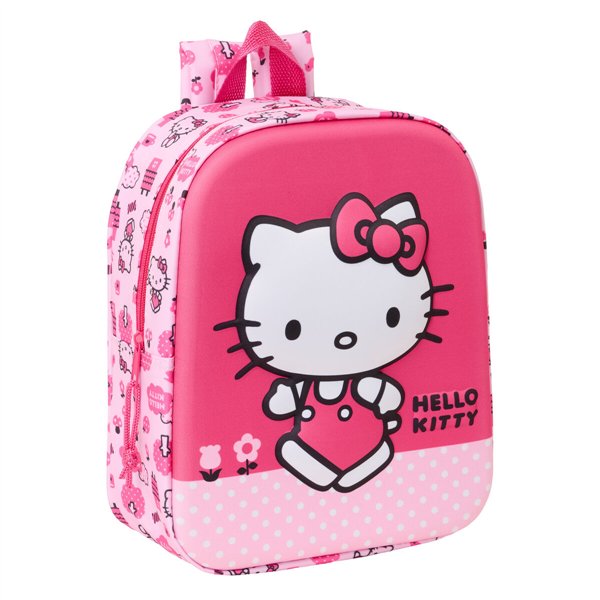 Child bag Hello Kitty Pink 22 x 27 x 10 cm 3D