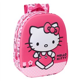 Child bag Hello Kitty Pink 27 x 33 x 10 cm 3D