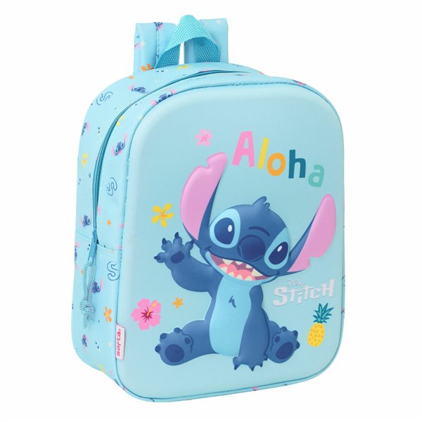 Child bag Lilo & Stitch Light Blue 22 x 27 x 10 cm 3D