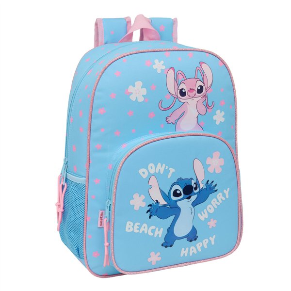 School Bag Lilo & Stitch Happy Sky blue 33 x 42 x 14 cm