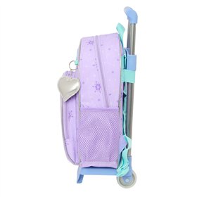 School Rucksack with Wheels Frozen Spirit Lilac 28 x 34 x 10 cm