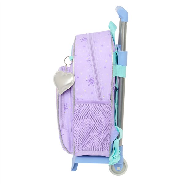School Rucksack with Wheels Frozen Spirit Lilac 28 x 34 x 10 cm