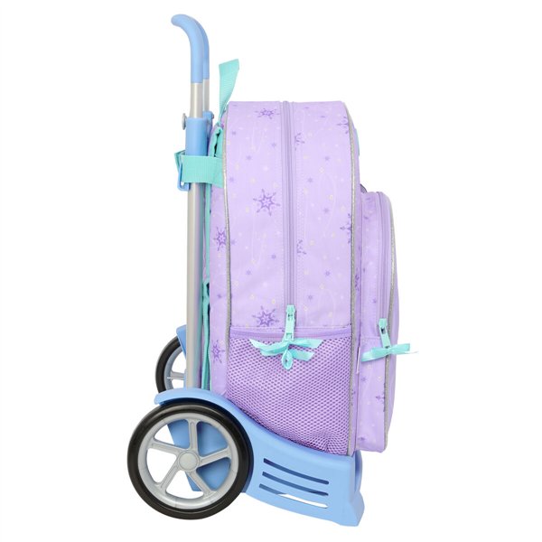 School Rucksack with Wheels Frozen Spirit Lilac 33 x 42 x 14 cm