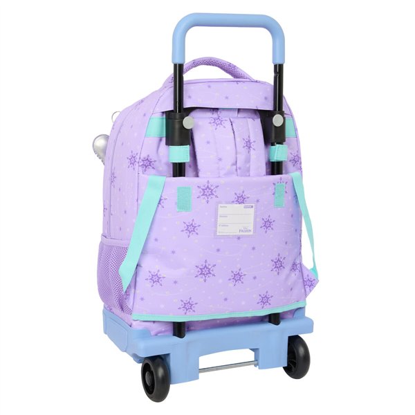 School Rucksack with Wheels Frozen Spirit Lilac 33 x 45 x 22 cm