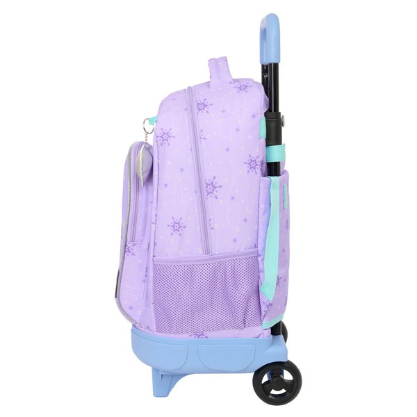 School Rucksack with Wheels Frozen Spirit Lilac 33 x 45 x 22 cm
